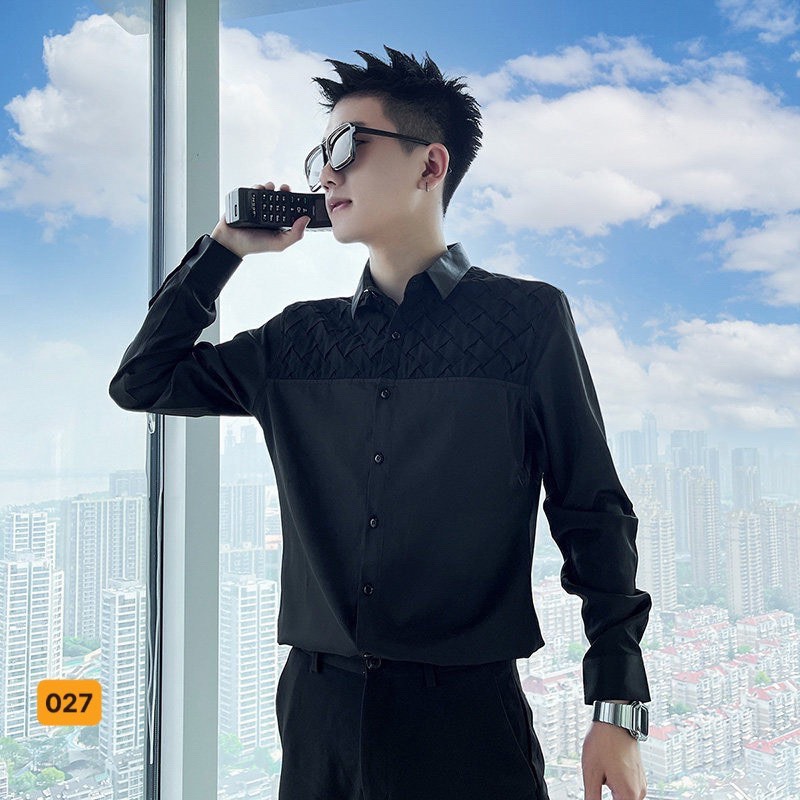[HCM]ÁO SƠ MI NAM CHẤT LỤA THỜI TRANG CAO CẤP DG-SHOP MS4924