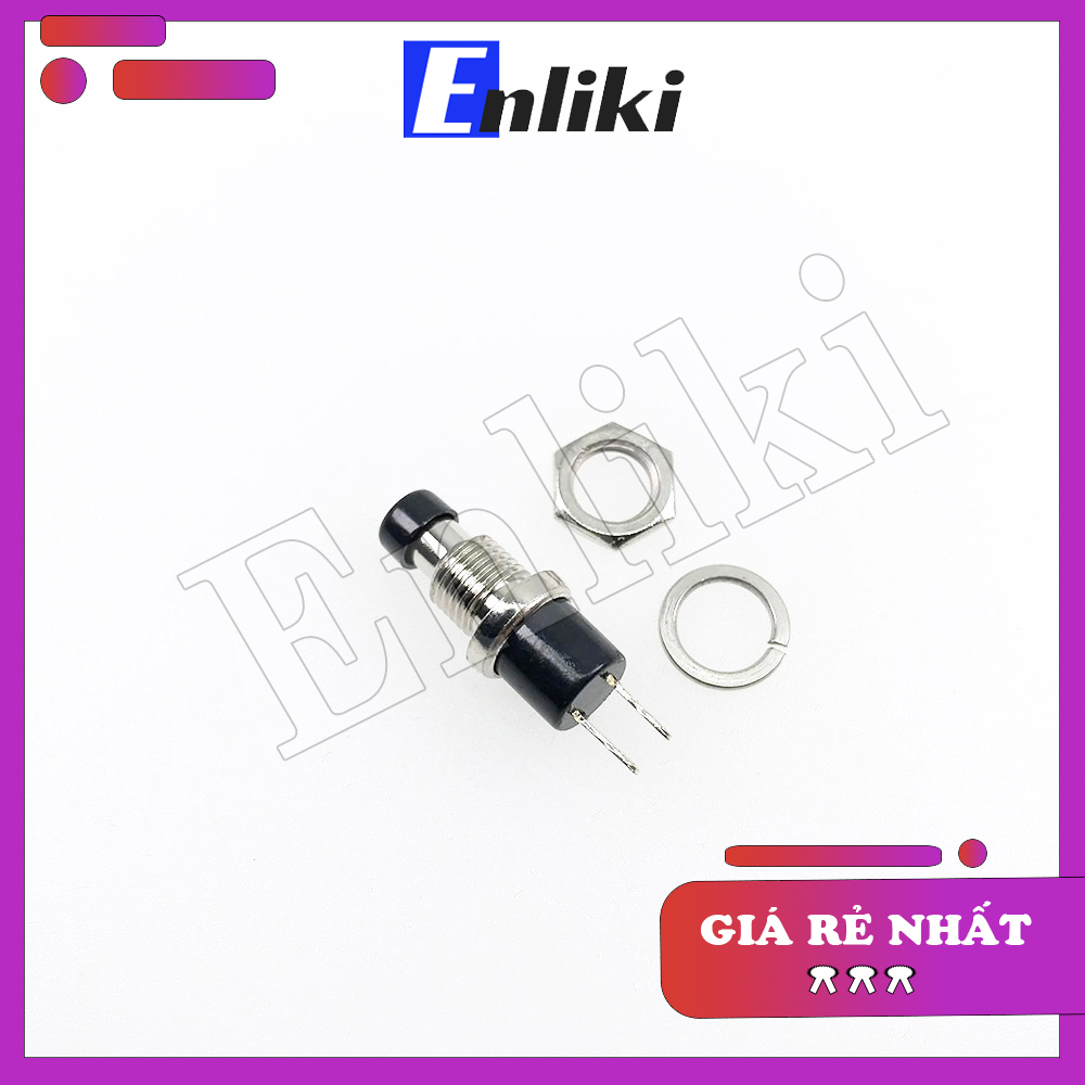 Nút Nhấn Nhả (Nút Nhấn Đề) Đen