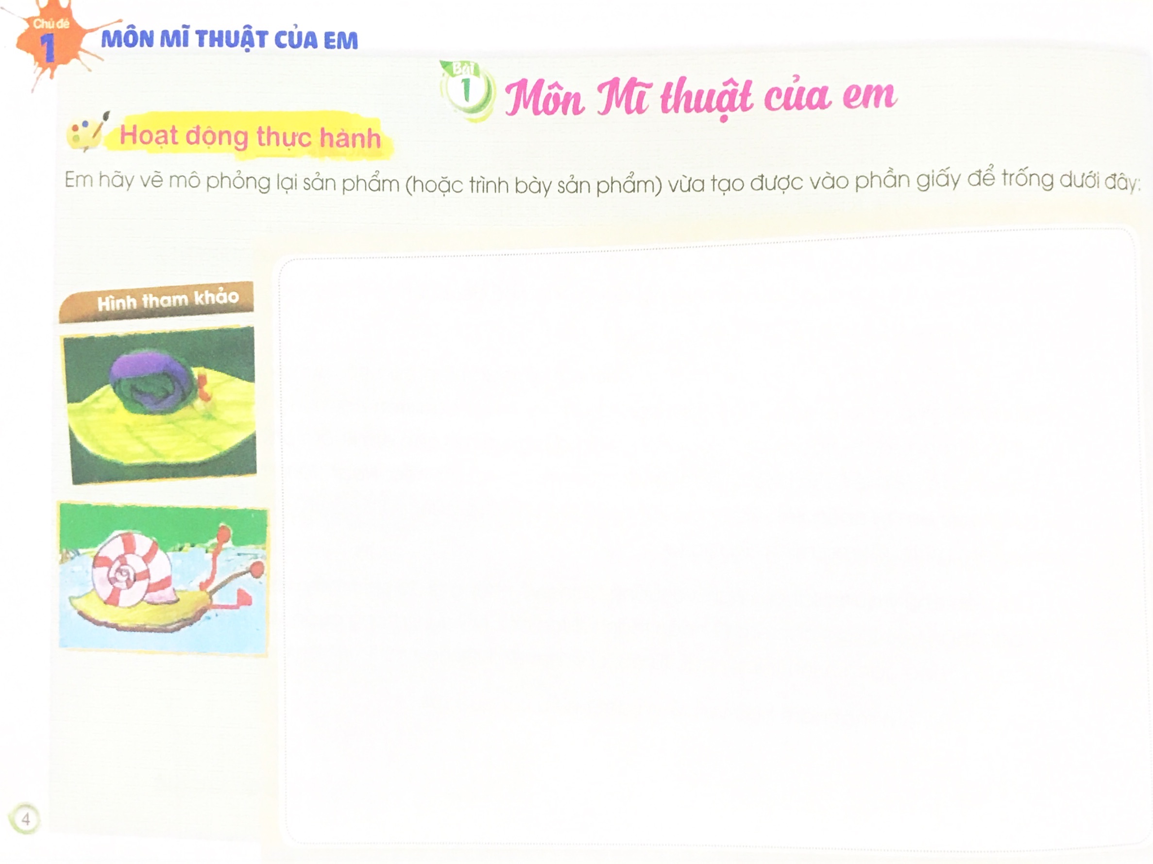 Sách - Vở thực hành Mĩ Thuật 1 Cánh diều ( bán kèm giấy thủ công )