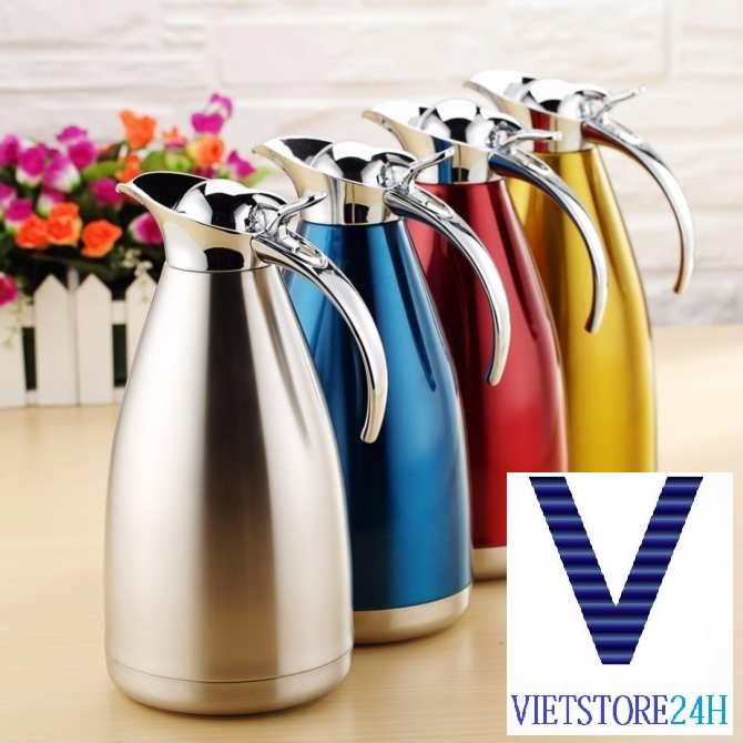 Bình 2 lớp inox giữ nhiệt 2 lít - full box