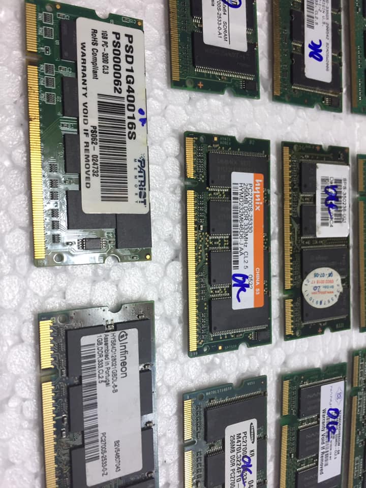 Ram DDR1 Laptop 256Mb Bus 333 / 400