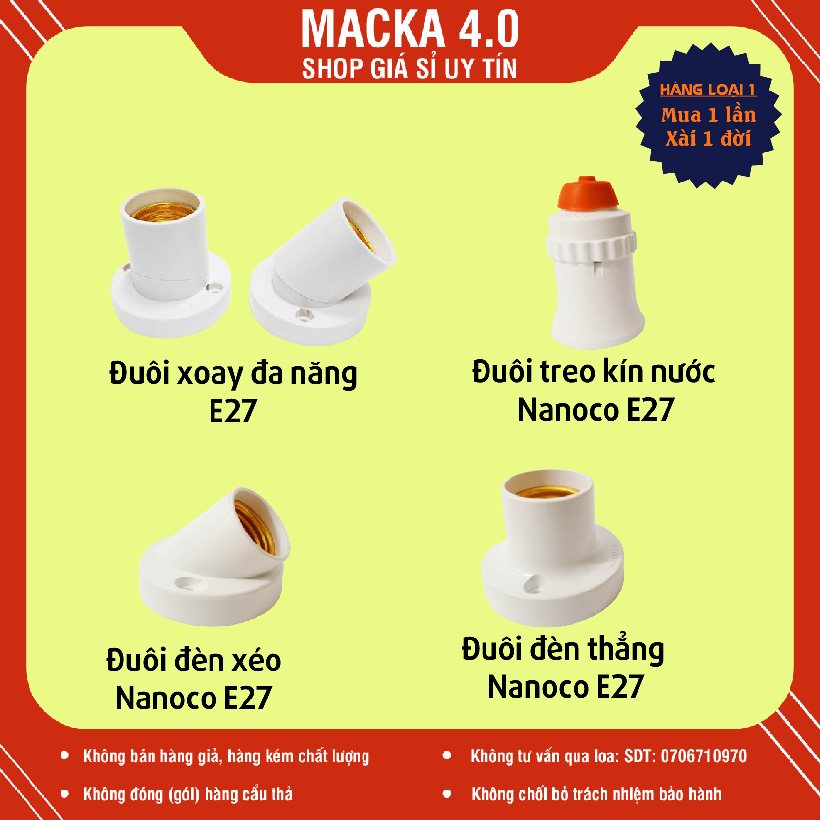 ĐUÔI ĐÈN XOÁY TREO LÒ XO E27 CÁC LOẠI