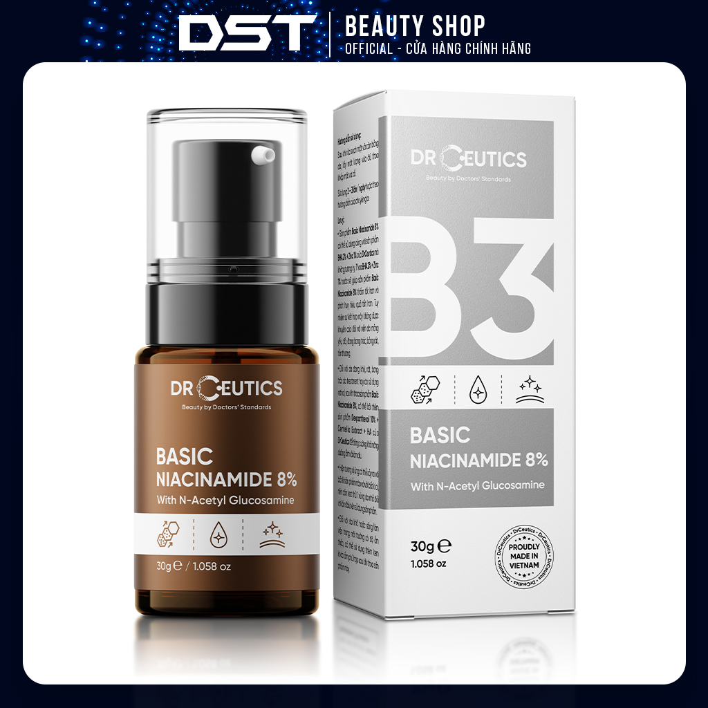 [Dược Sĩ Tiến] Tinh Chất Niacinamide Basic 8% DrCeutics Cho Da Dầu Mụn (30g)