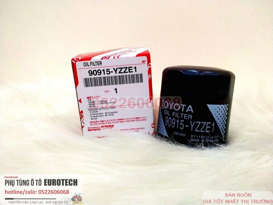 (Sỉ lẻ) Lọc nhớt (lọc dầu ) Toyota ⌚ Vios Corrola Altis Camry Rush Avanza Wigo (mã 90915-YZZE1 / YZZC5) nhập Thái Lan