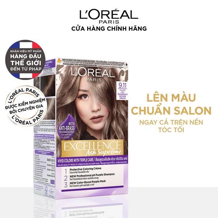 Thử ngay Thuốc nhuộm tóc Loreal màu nâu ánh tro để tạo sự mới mẻ cho mái tóc của bạn.