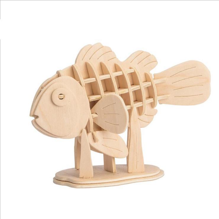 Đồ chơi lắp ráp gỗ 3D Mô hình Con Cá JP278