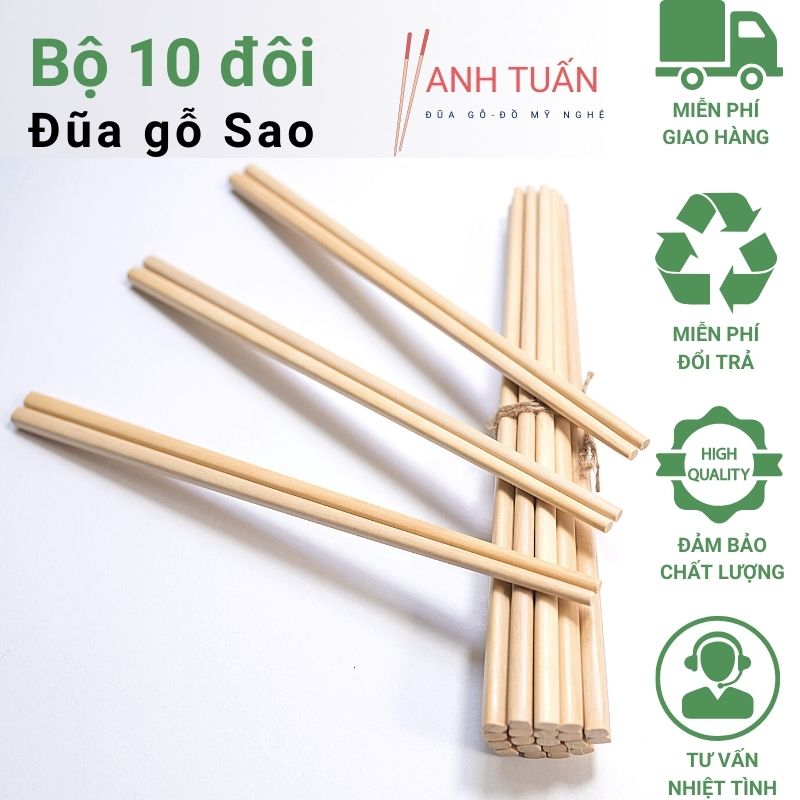 Chopsticks Wood Star
