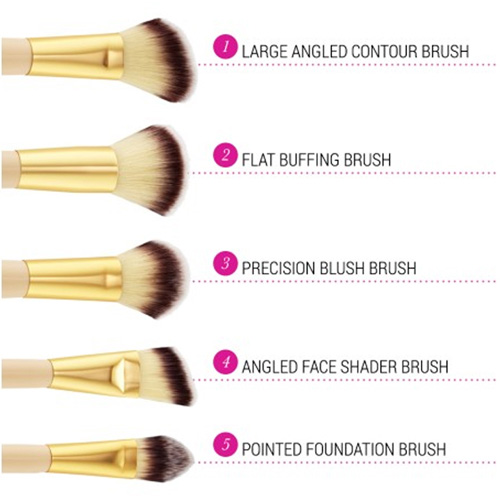 [HCM]Studded Couture 12 Piece Brush Set With Holder