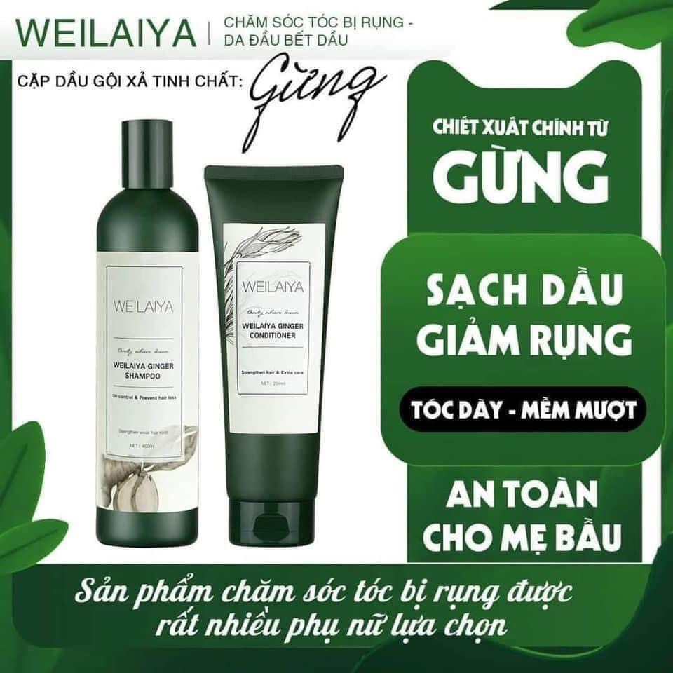 Cặp gội gừng trắng giảm rụng tóc Weilaiya
