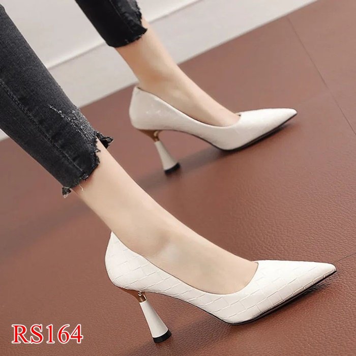 Giày cao gót trắng rose RS164