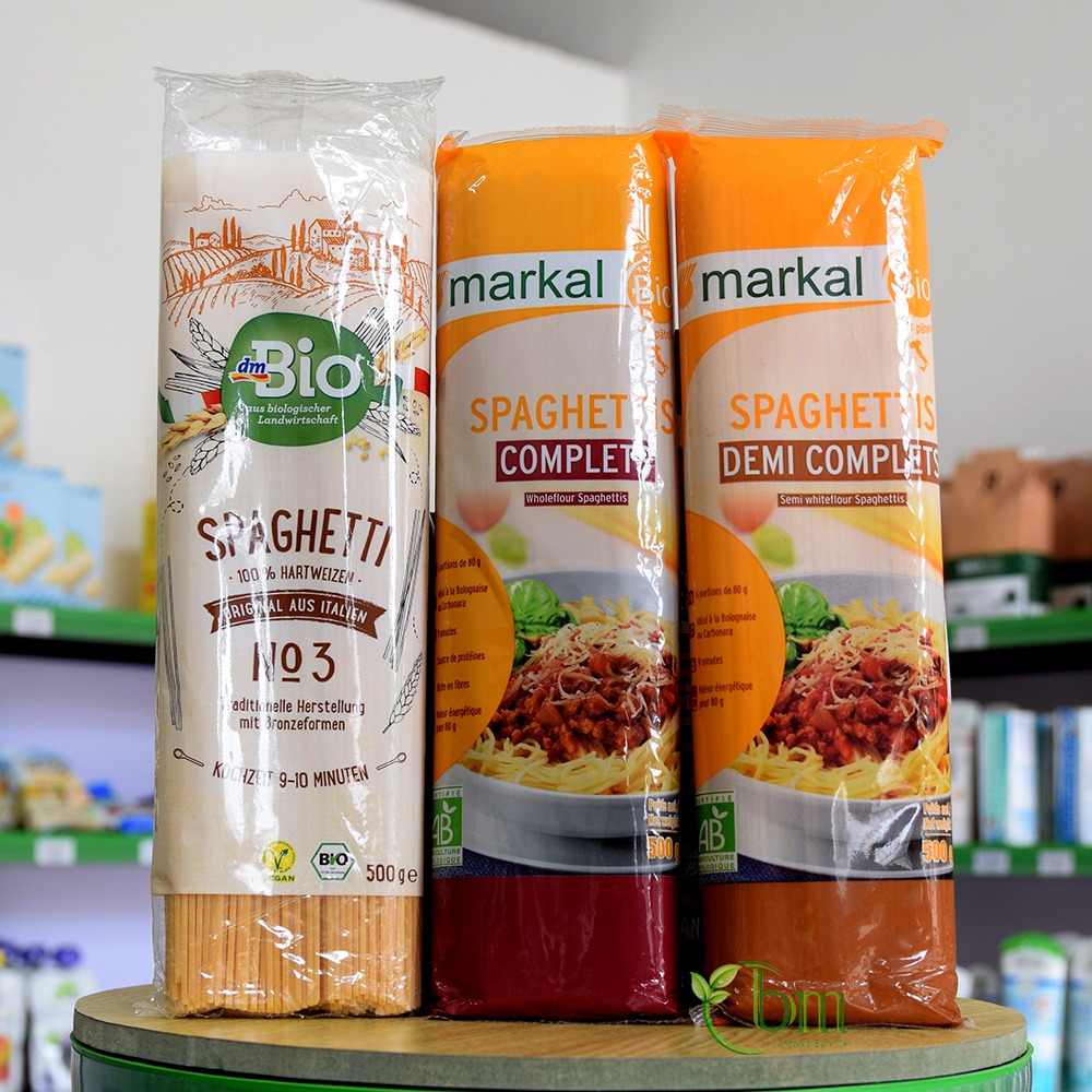 Mì Spaghetti bán Lứt/Lứt hữu cơ Markal/DMbio 500G