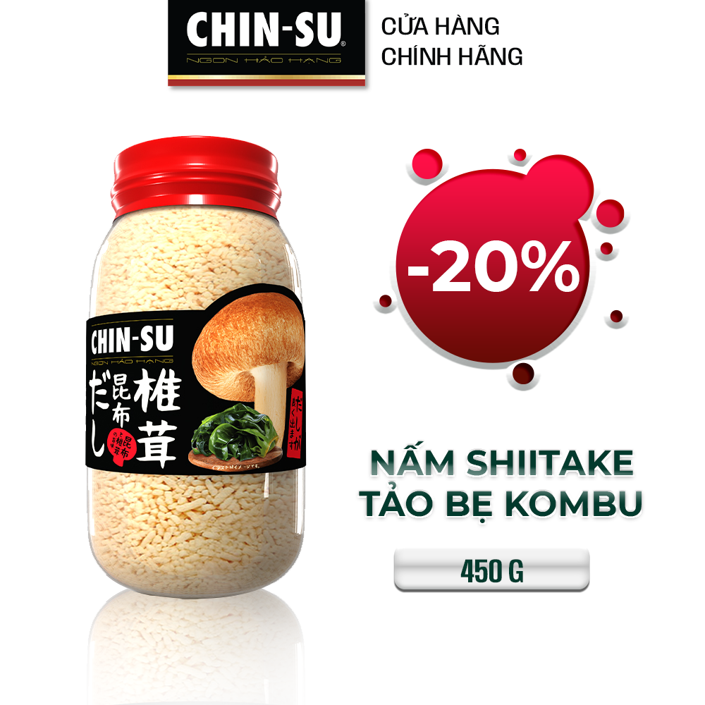 Hạt Nêm CHINSU Nấm Shiitake & Tảo Kombu Chai 450g Lazada.vn