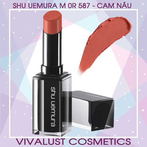 [HCM]Son Shu 587 Cam Nâu Vỏ Đen - ShuUemura M OR 587 - Dòng Lì