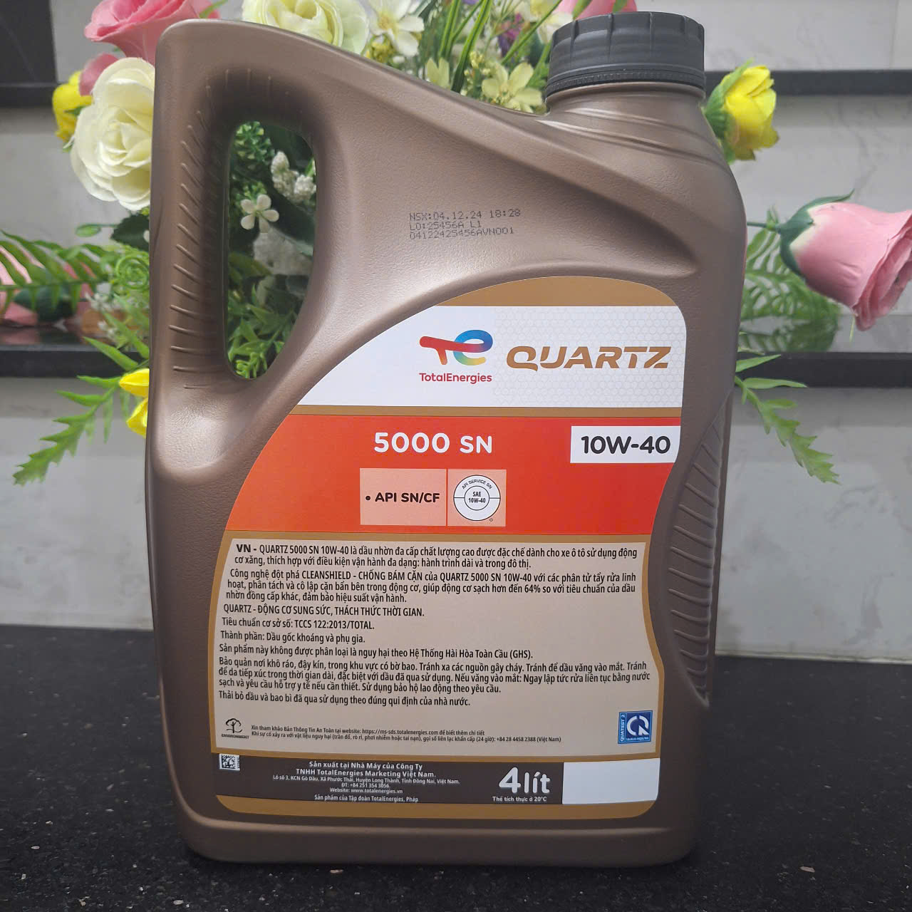Dầu động cơ cao cấp TOTAL QUARTZ 5000 10W40 4L