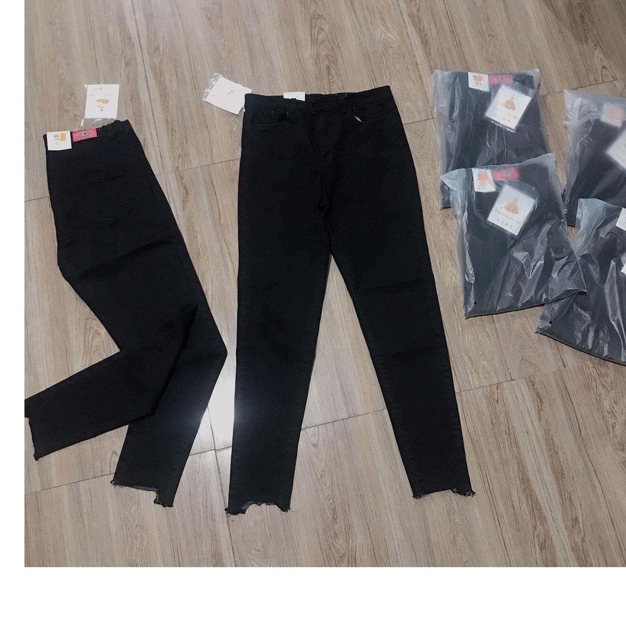 Quần jean nữ DÀI ĐEN KHOÉT RÁCH TUA LAI ( SIZE 26-34 ) n6