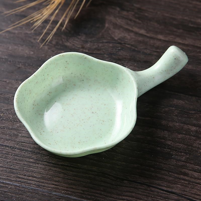 Đĩa đựng gia vị lúa mạch - chén đựng gia vị, nước chấm có cán cầm