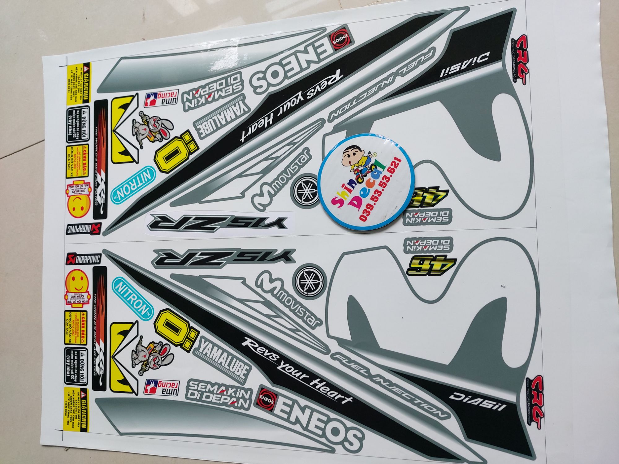 [HCM]Tem exciter 150 movistar y15zr xám xi măng