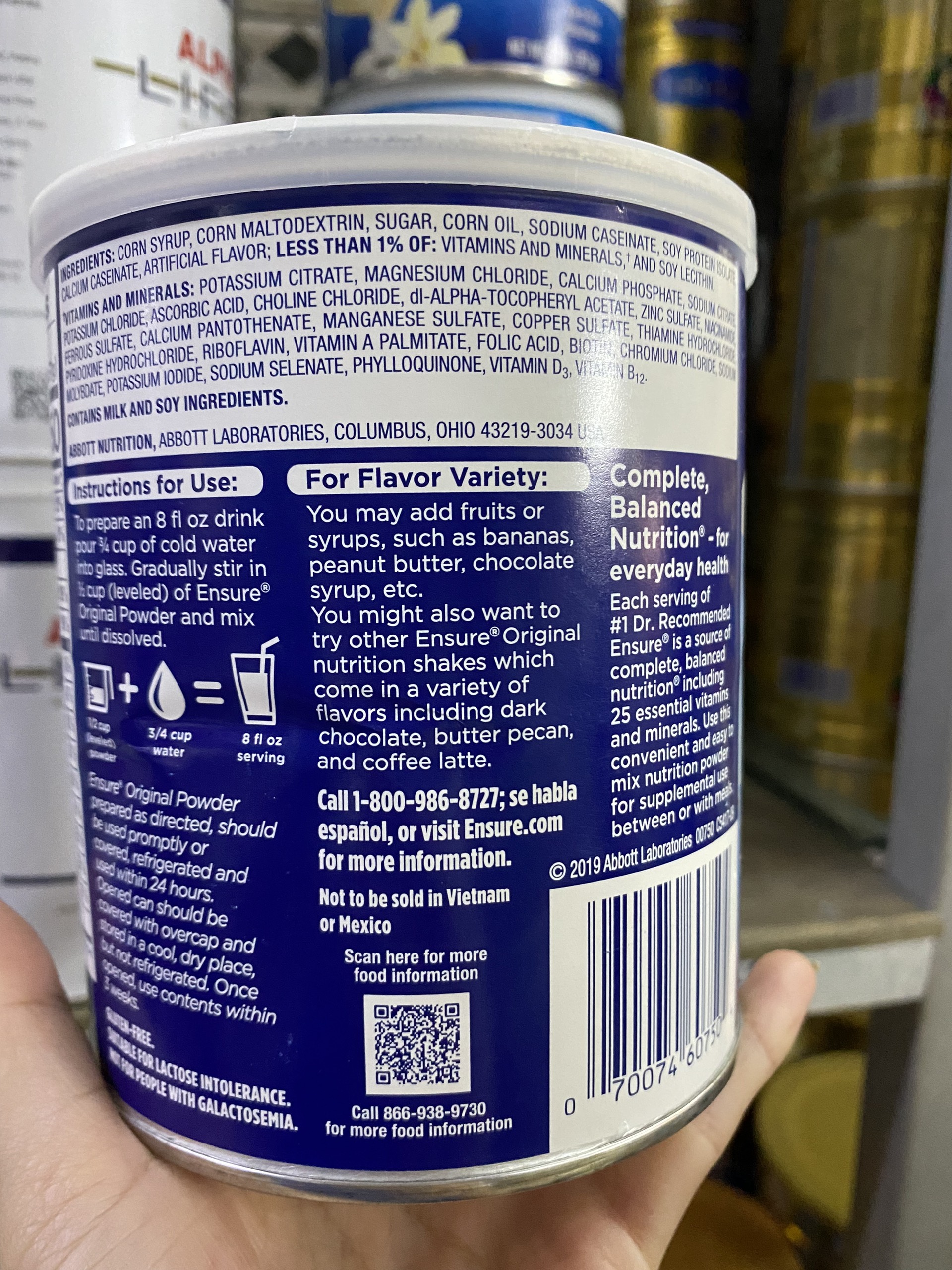 Sữa Ensure Mỹ xách tay  397g
