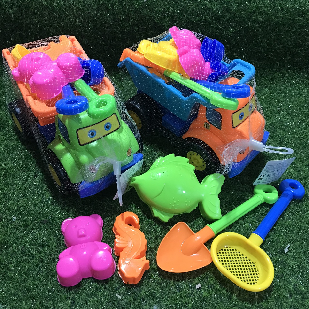 Xe chở đồ chơi xúc cát 6 chi tiết loại to - đồ chơi bãi biển - Smart Baby