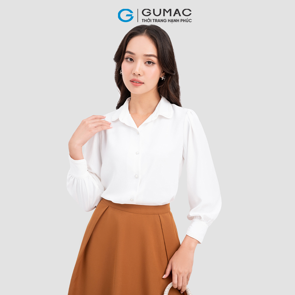 Áo kiểu phối ren thời trang GUMAC AC10075