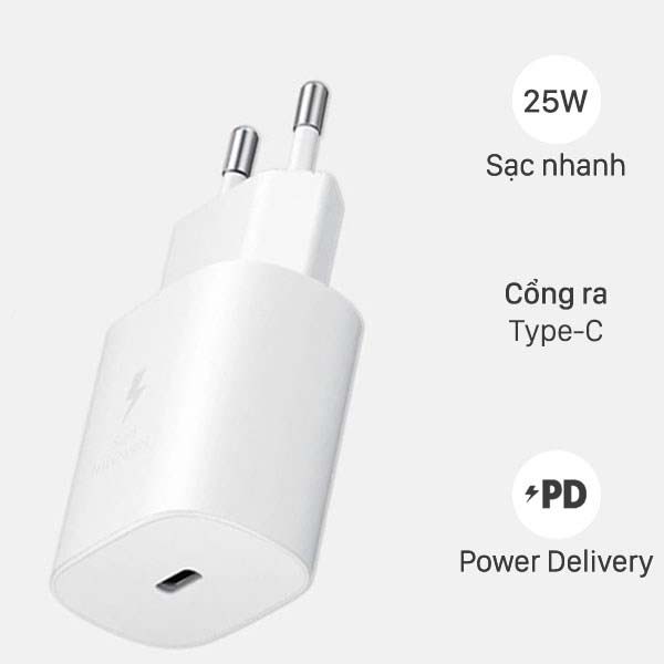 Cóc sạc nhanh Type-C Samsung 25W zin phụ kiện