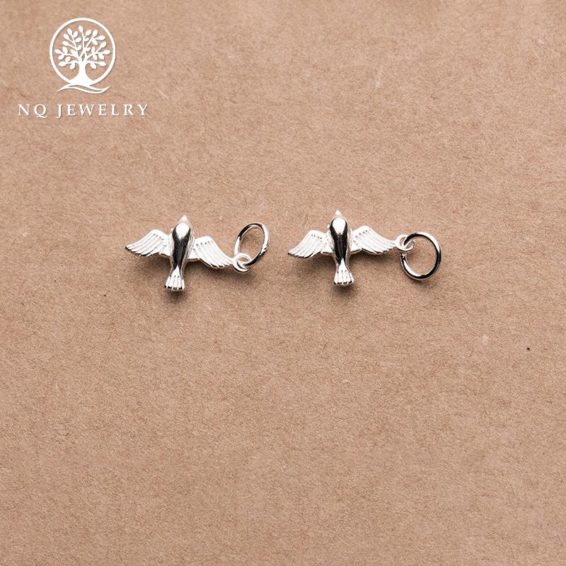 Charm bạc hình chim én treo - NQ Jewelry