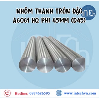 NHÔM THANH TRÒN ĐẶC A6061 HQ Phi 45mm (D45)