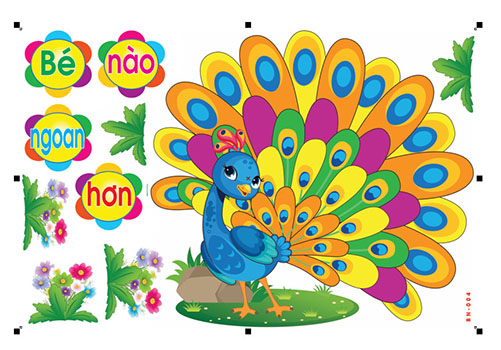 Decal mầm non - góc bé ngoan bn-004