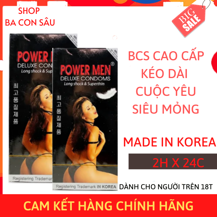 Bộ 2 hộp bao cao su siêu mỏng Powermen kéo dài thời gian 24 chiếc-bao cao su siêu mỏng cao cấp - bao cao su siêu mỏng có gai