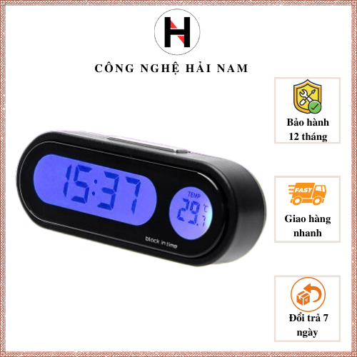 Đồng hồ điện tử mini trên ô tô có đèn