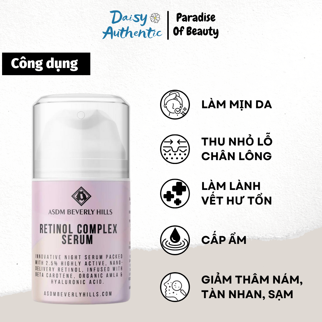 Tinh Chất Làm Sáng Da ASDM Beverly Hills Retinol Complex Serum 60ml