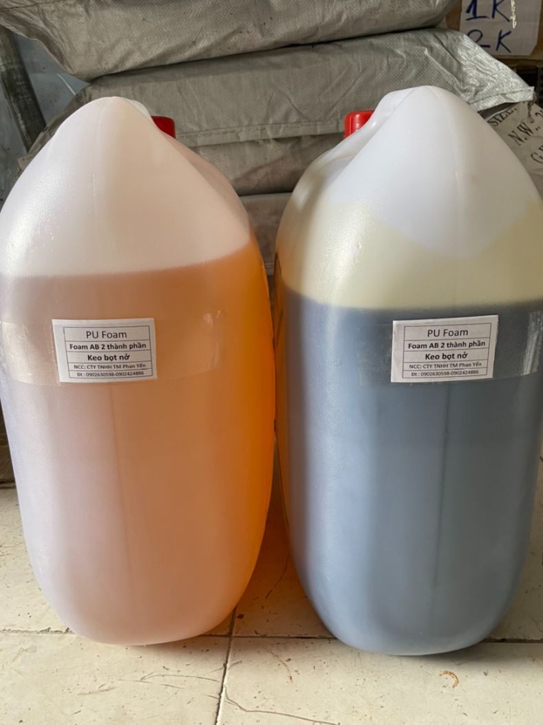 Foam PU hai thành phần.Polyurethane,Keo bọt nở cách nhiệt,trám bít khe nứt[ bộ 1kg]