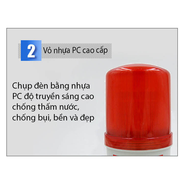 Đèn Quay Led Cảnh Báo Có Còi 220V