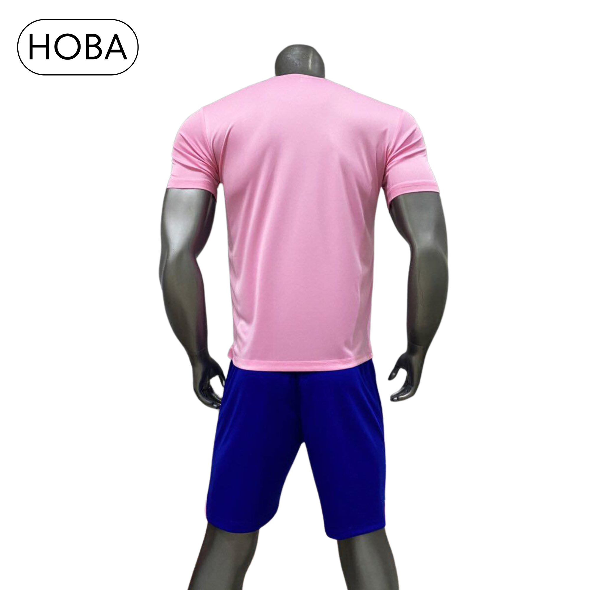 Pink Blue AC Milan soccer jersey set