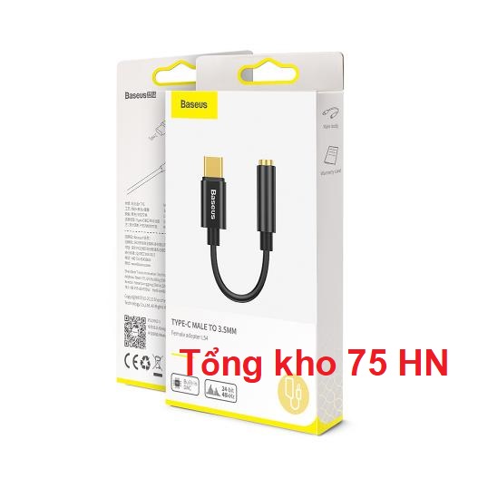 Cổng chuyển đổi type c sang 3.5 chính hãng baseus l54 bảo hành 1 năm