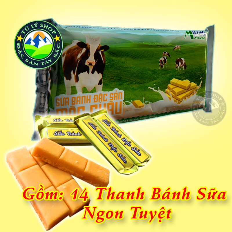 Bánh sữa Mộc Châu gói 200g (Hàng chính hãng công ty Sữa Mộc Châu Milk)
