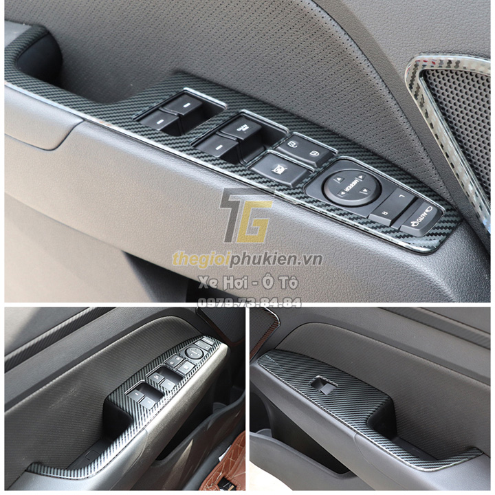 Ốp nội thất Hyundai Elantra 2017-2020 chi tiết vân Carbon