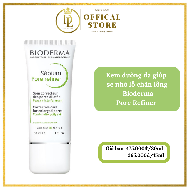 Kem dưỡng da giúp thu nhỏ lỗ chân lông, kiểm soát dầu, giảm dầu Bioderma Sébium Pore Refiner 30ml