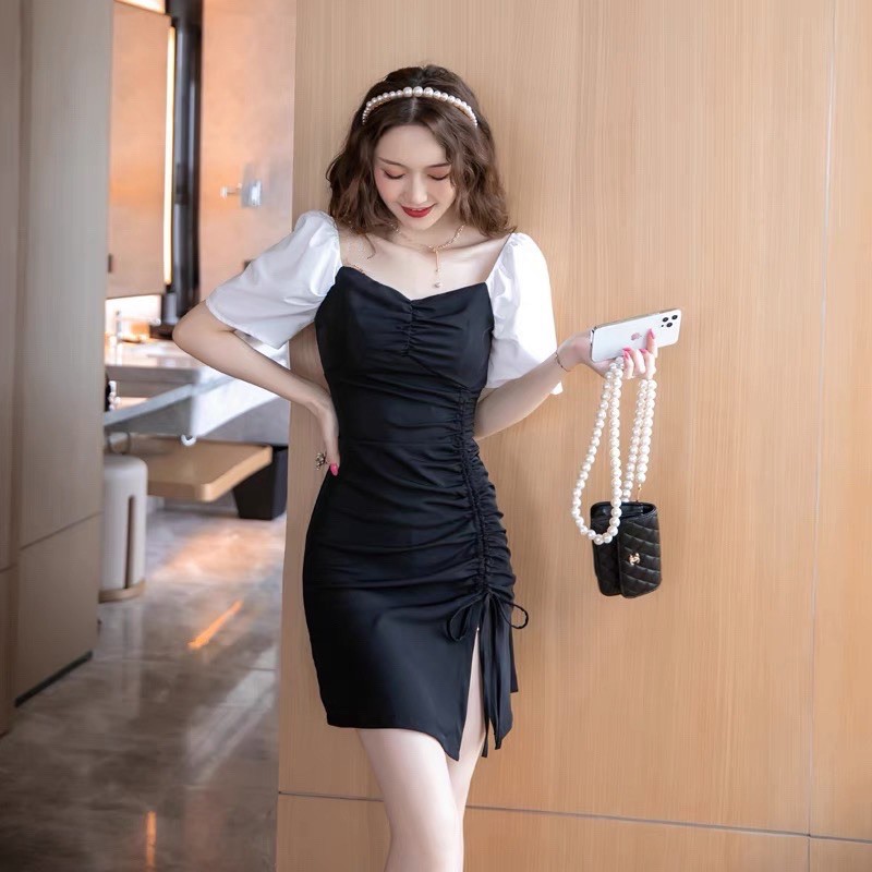 Đầm xẻ tà rút Big size 2022