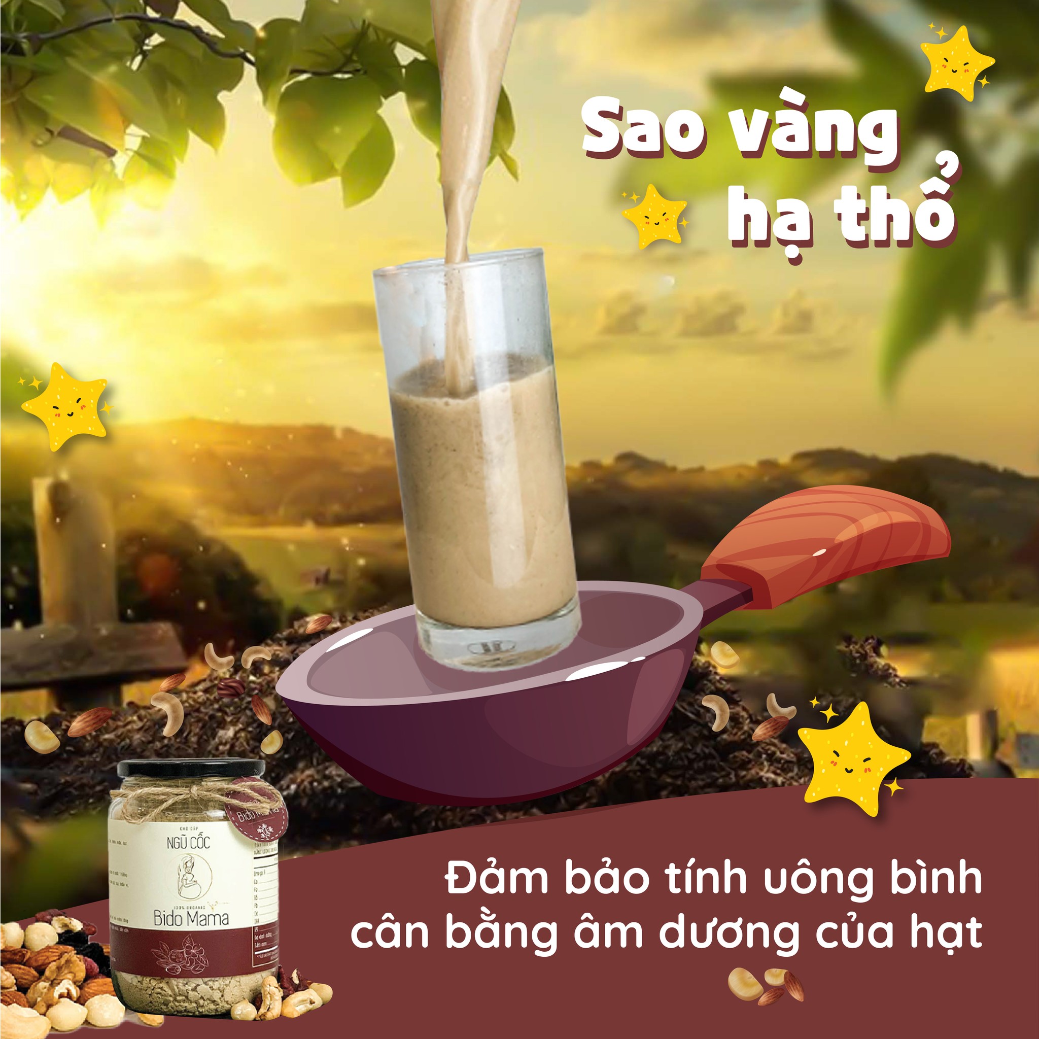 Combo 2 hộp ngũ cốc bầu Bidomama