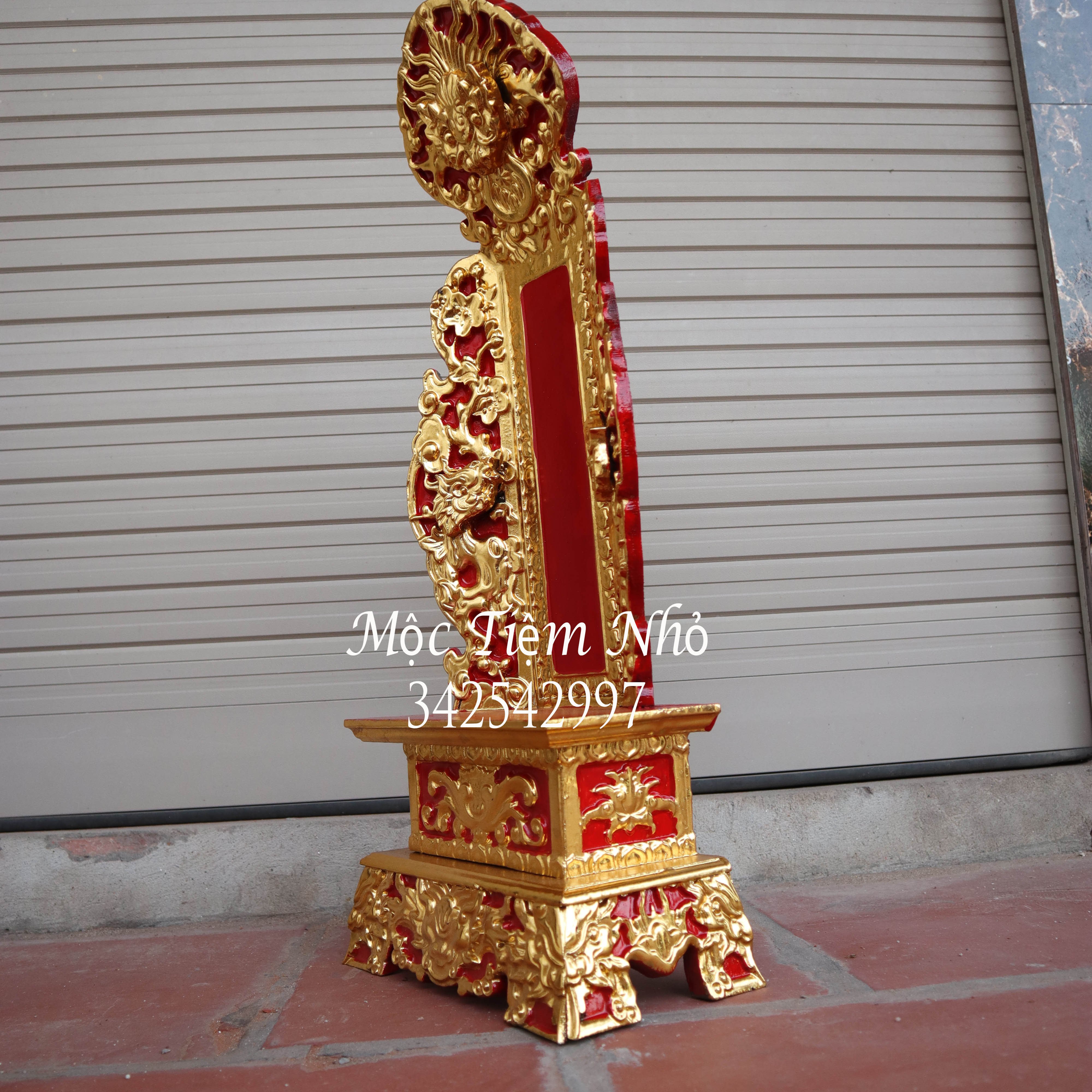 Bài vị thờ cúng gỗ mít gia tiên viêt tên người đã mất cao 41,48,61,67cm