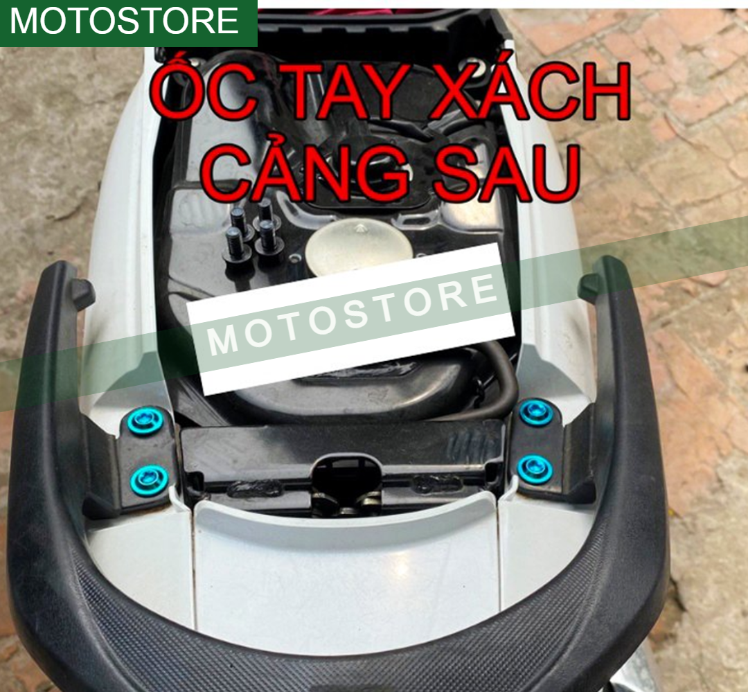 Bộ 4 ốc gr5 titan lắp tay dắt, cảng sau wave a 110, rsx, blade, sirius, winner
