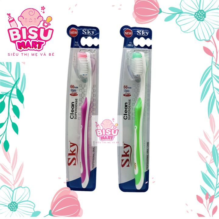 Combo 4 Cây Bàn chải đánh răng Siêu mềm Sky