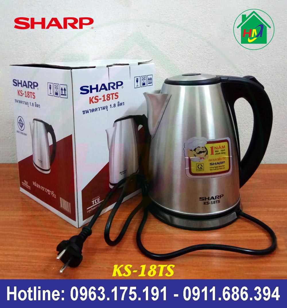 Ấm Siêu Tốc Sharp Thái Lan KS-18TS