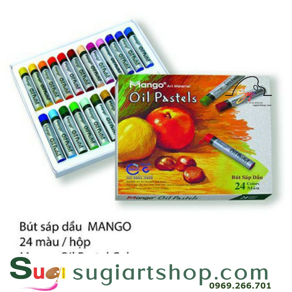Bút sáp dầu mango 18/24 màu, mango oil pastels