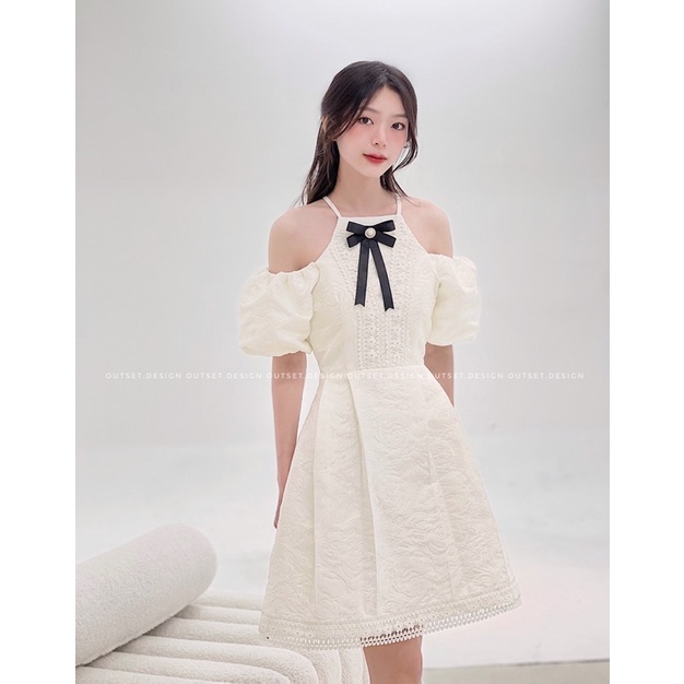 OUTSET - Váy Hanby tay bồng kèm nơ