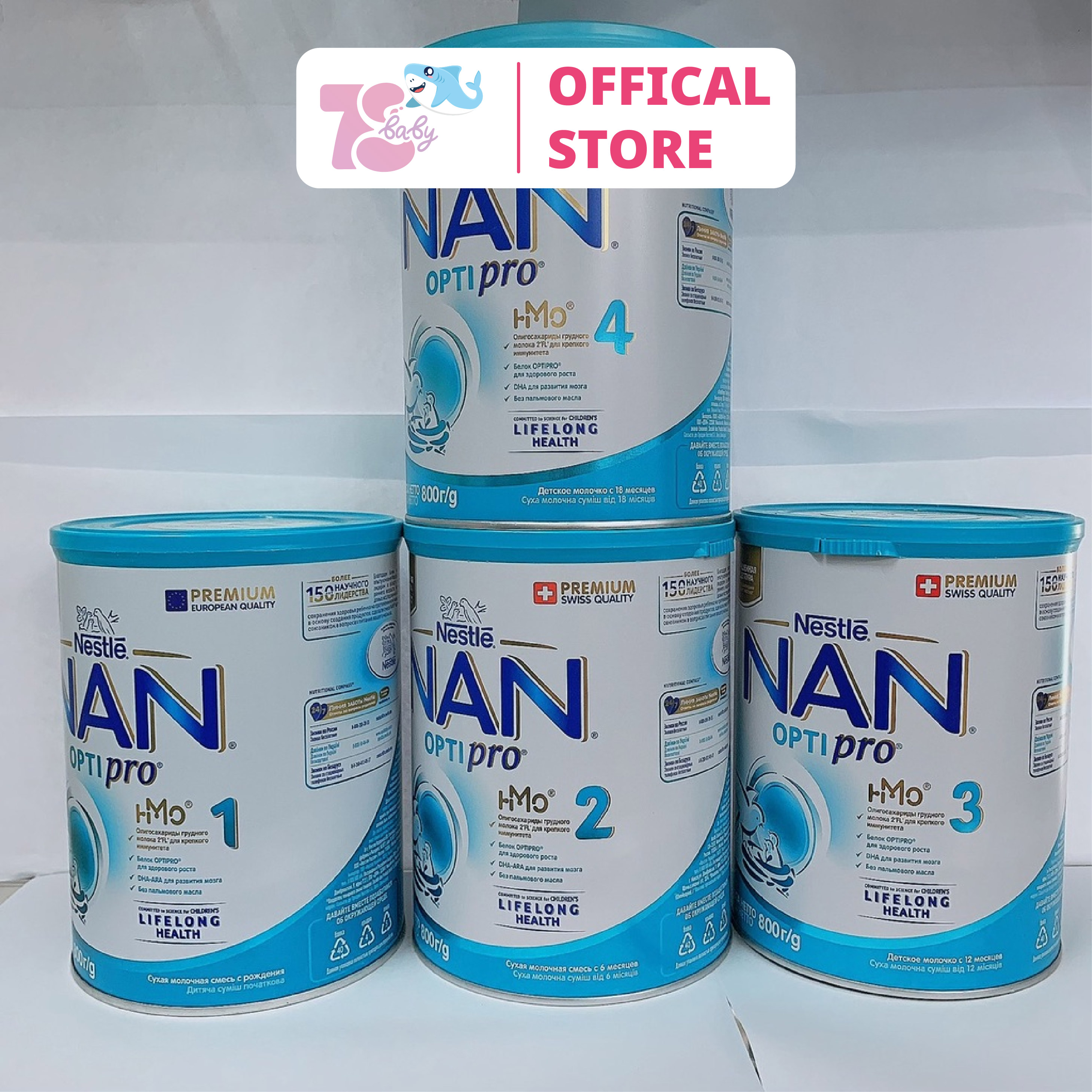 SỮA BỘT NAN NGA ĐỦ SỐ 1,2,3,4 800G