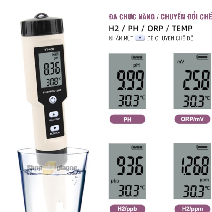 Bút Đo PH 4 in 1 PH/ORP/H2/Nhiệt Độ YY400