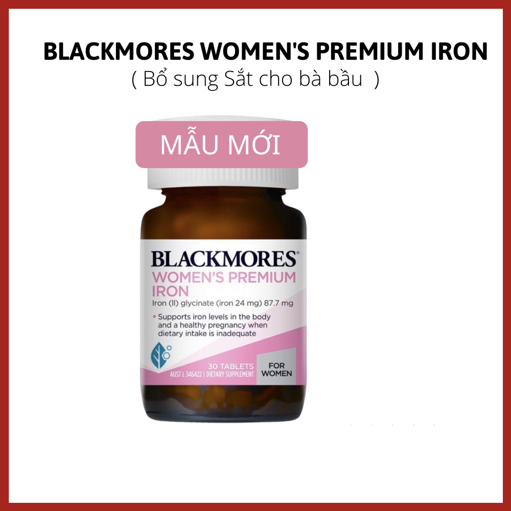 Sắt bầu Blackmores Pregnancy Iron Sắt cho bà bầu Blackmores 30v Úc Mamababyvn