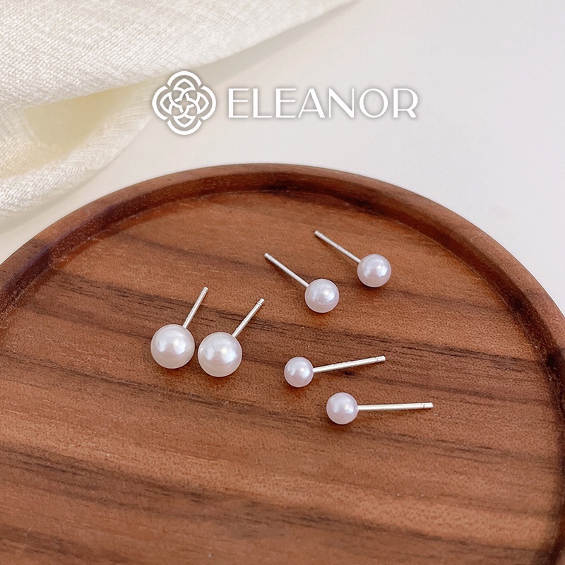 Bông tai nữ chuôi bạc 925 Eleanor Accessories khuyên tai nụ ngọc trai nhân tạo phụ kiện trang sức 3364